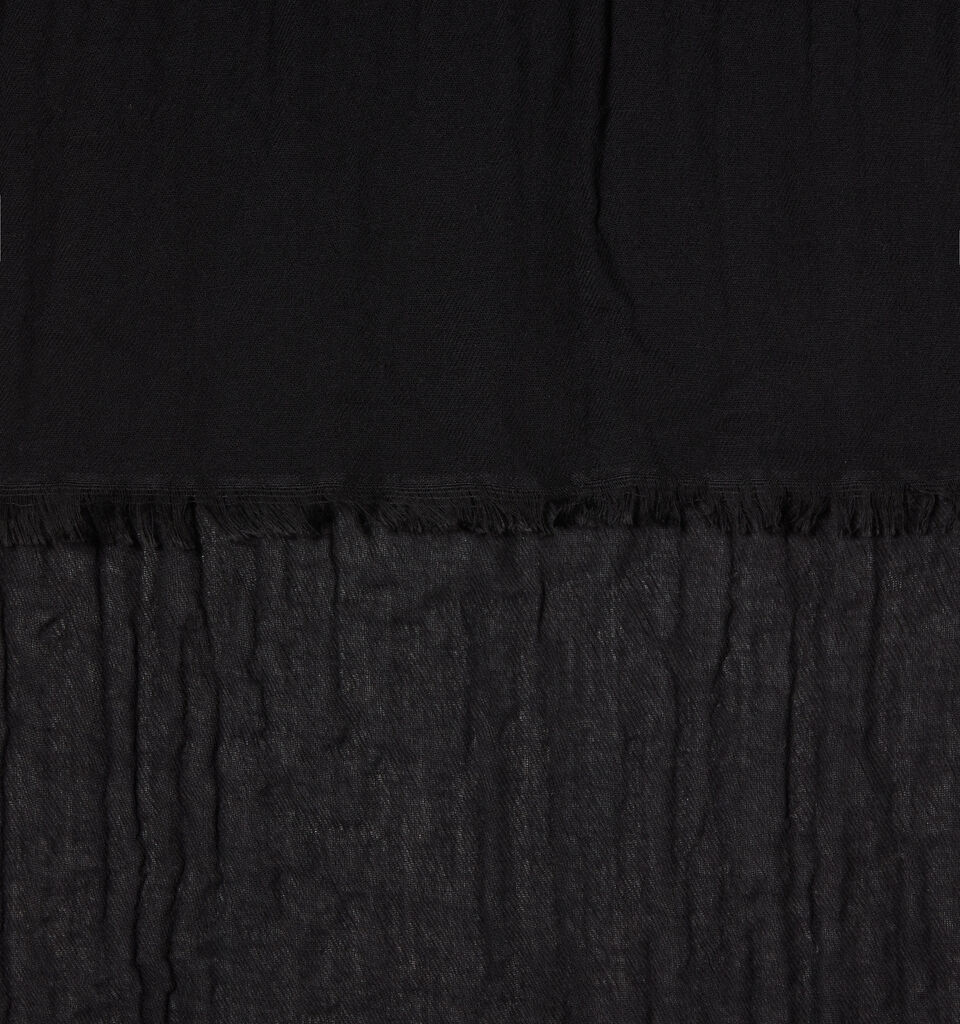 Yarn dyed scarf - null - Black | Sisley image number 2